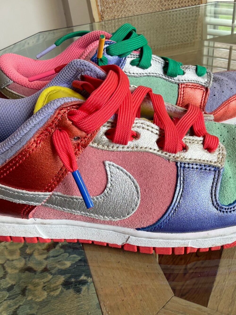 Nike Dunk Low multi-color sneakers